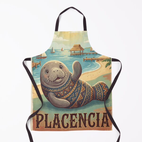 Item preview, Vintage Placencia Manatee Travel Art designed and sold by ZUMERI.