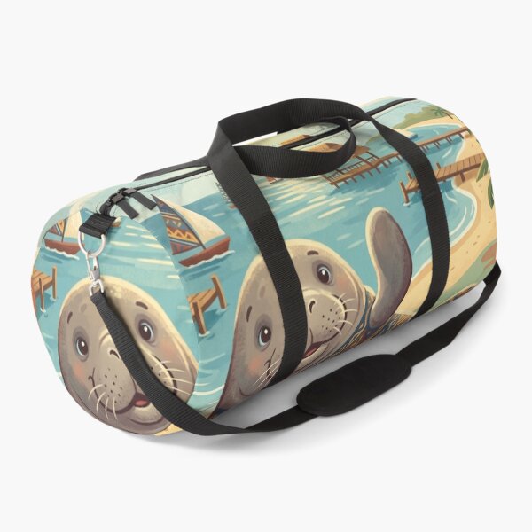 Item preview, Vintage Placencia Manatee Travel Art designed and sold by ZUMERI.