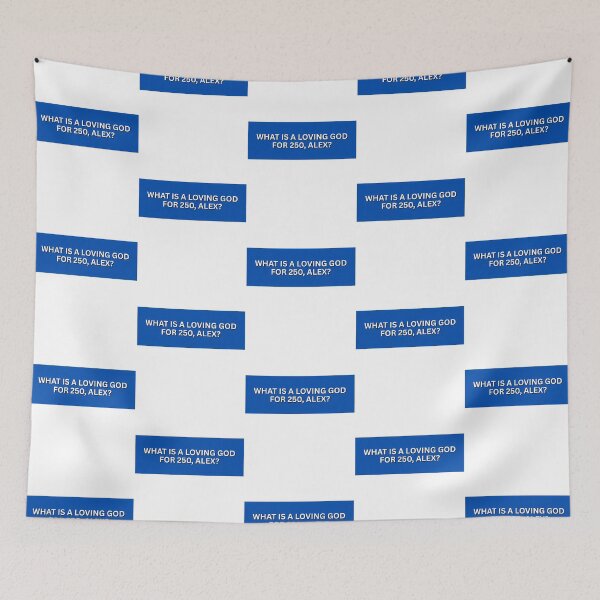 Item preview, Jeopardy What Is A Loving God Bumper Sticker designed and sold by Jenisdeauro.