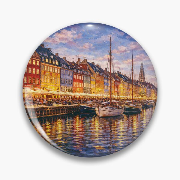 Item preview, Copenhagen by night painting, Capital of Denmark – A Beautiful European City. designed and sold by GalleryKauffeld.