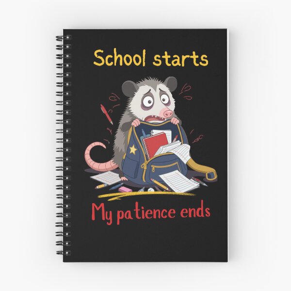 Item preview, School Starts My Patience Ends Funny Back to School Possum designed and sold by T-version.