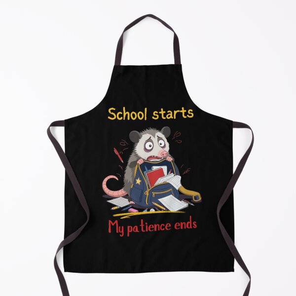 Item preview, School Starts My Patience Ends Funny Back to School Possum designed and sold by T-version.