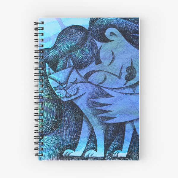 Item preview, Girl hugging her cat designed and sold by Myrarte.