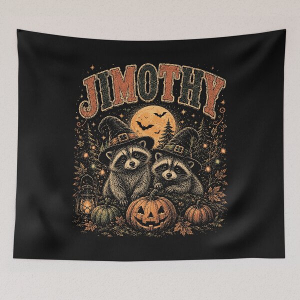 Item preview, Spooky Cute Halloween Jimothy Raccoon Witch Under the Full Moon Pumpkin designed and sold by SOUFIANE1991.