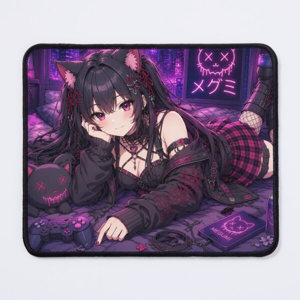 Item preview, Megumi – Neon Neko Gamer Girl designed and sold by Revyra Design .