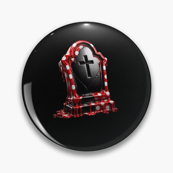 Item preview, Melting Polka Dot Gothic Tombstone Spooky Gravestone designed and sold by YourColorsWall.