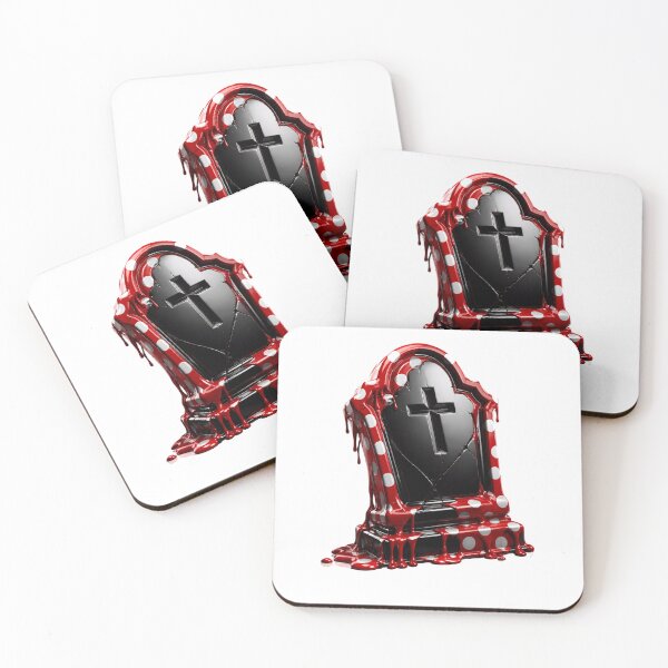 Item preview, Melting Polka Dot Gothic Tombstone Spooky Gravestone designed and sold by YourColorsWall.