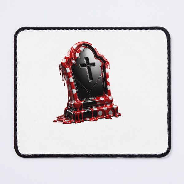 Item preview, Melting Polka Dot Gothic Tombstone Spooky Gravestone designed and sold by YourColorsWall.