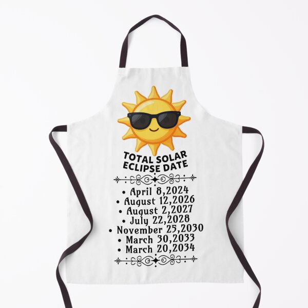 Item preview, Astronomic Eclipse Lover Smiling Sun with Sunglasses, Date from 2024 to 2034 Year! designed and sold by Giulivo Store Graphic.