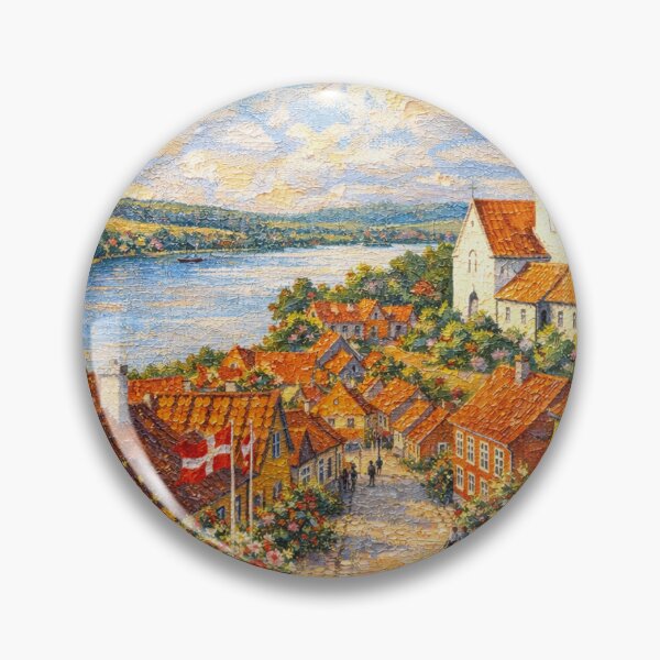 Item preview, A painting of Mariager, Denmark – A Beautiful village in Europe. designed and sold by GalleryKauffeld.