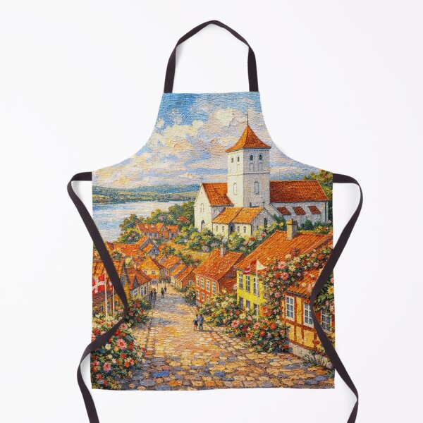 Item preview, A painting of Mariager, Denmark – A Beautiful village in Europe. designed and sold by GalleryKauffeld.