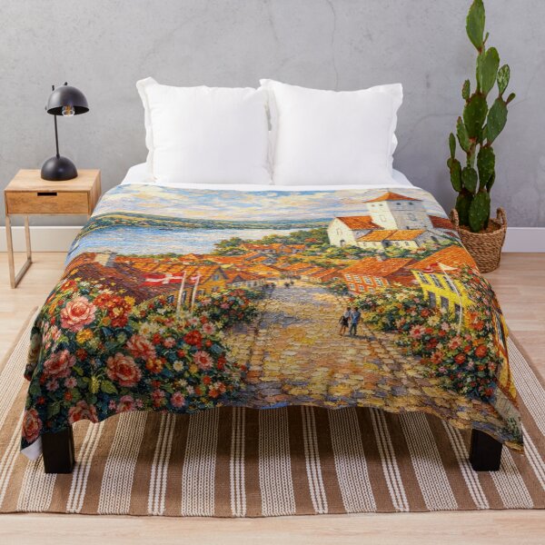Item preview, A painting of Mariager, Denmark – A Beautiful village in Europe. designed and sold by GalleryKauffeld.