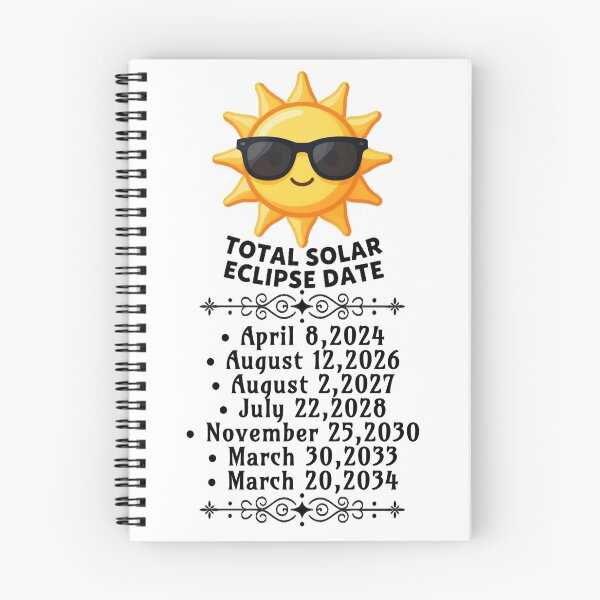 Item preview, Astronomic Eclipse Lover Smiling Sun with Sunglasses, Date from 2024 to 2034 Year! designed and sold by Giulivo Store Graphic.