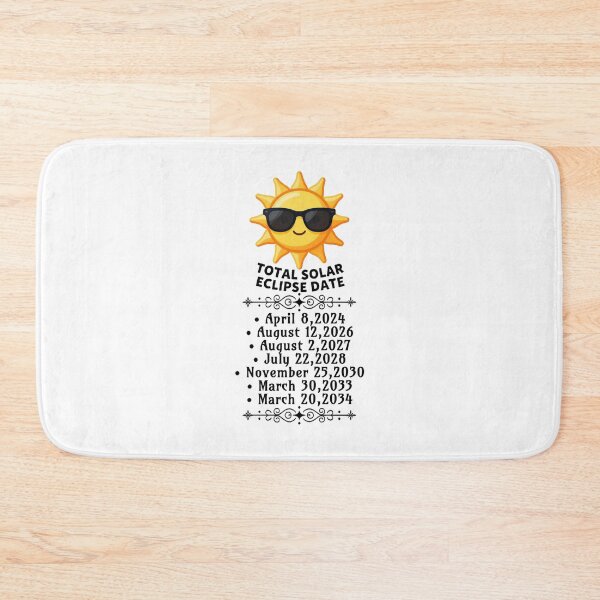 Item preview, Astronomic Eclipse Lover Smiling Sun with Sunglasses, Date from 2024 to 2034 Year! designed and sold by Giulivo Store Graphic.