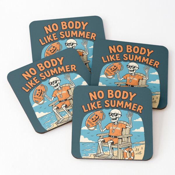 Item preview, "No Body Like Summer" Skeleton Lifeguard Beach Halloween Design designed and sold by Sea Gem.