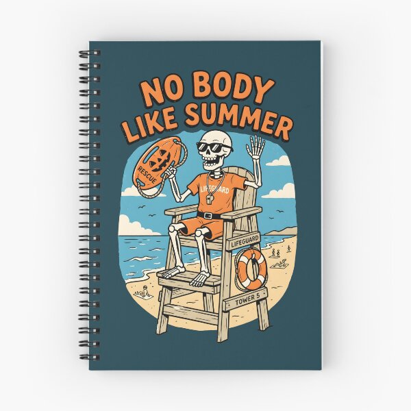 Item preview, "No Body Like Summer" Skeleton Lifeguard Beach Halloween Design designed and sold by Sea Gem.