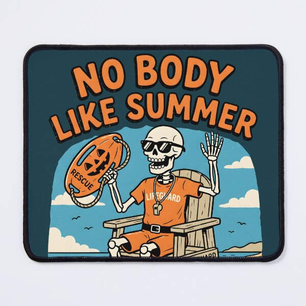 Item preview, "No Body Like Summer" Skeleton Lifeguard Beach Halloween Design designed and sold by Sea Gem.