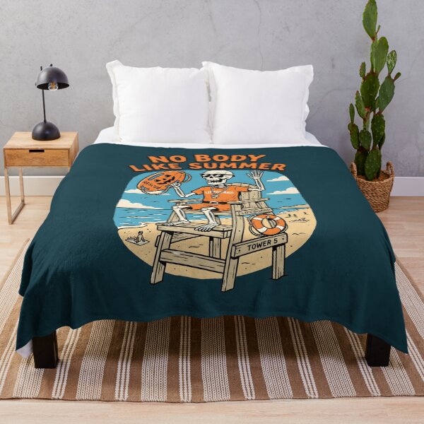 Item preview, "No Body Like Summer" Skeleton Lifeguard Beach Halloween Design designed and sold by Sea Gem.