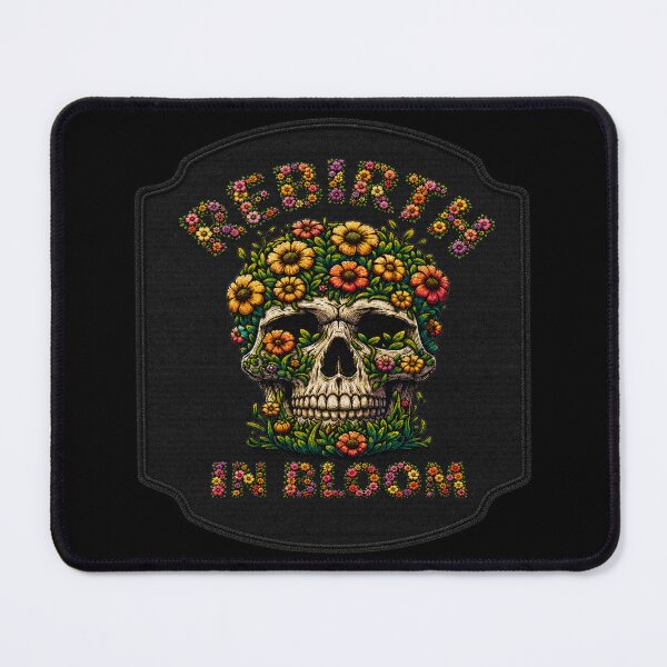 Item preview, Rebirth In Bloom | Vintage Floral Skull Cottagecore Graphic designed and sold by FadedFrequency.