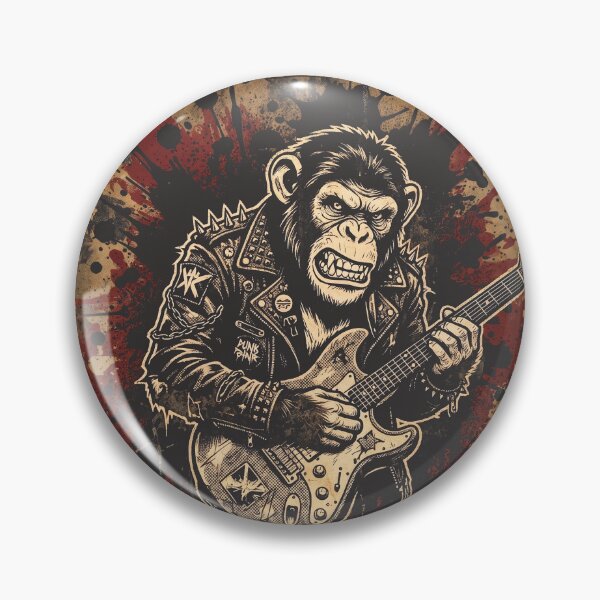 Item preview, Chimpanzee Punk Apes Of Wrath Chaos Is My Crew Dark Textiles Special Edition designed and sold by Shyla Marsare.