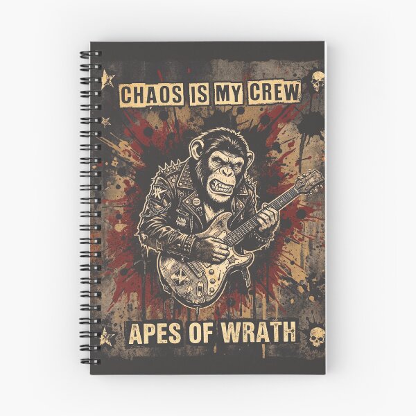 Item preview, Chimpanzee Punk Apes Of Wrath Chaos Is My Crew Dark Textiles Special Edition designed and sold by Shyla Marsare.