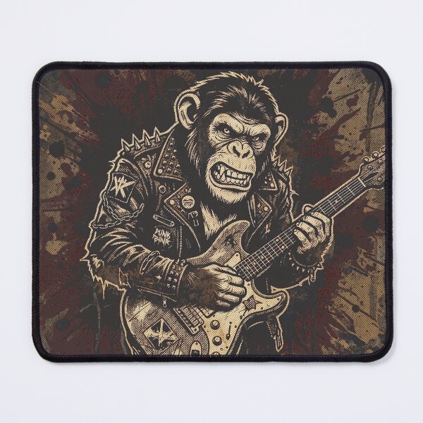 Item preview, Chimpanzee Punk Apes Of Wrath Chaos Is My Crew Dark Textiles Special Edition designed and sold by Shyla Marsare.