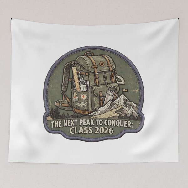 Item preview, The Next Peak To Conquer: Class of 2026 Adventure Patch designed and sold by GabeMountainArt.