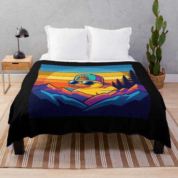 Item preview, RD Duck Outdoors Mountains Retro Sunset Wildlife designed and sold by Doodleoub.