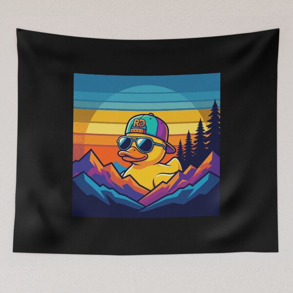 Item preview, RD Duck Outdoors Mountains Retro Sunset Wildlife designed and sold by Doodleoub.