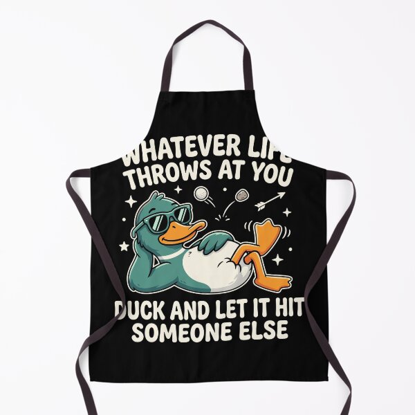 Item preview, Whatever Life Throws At You Duck And Let It Hit Someone Else Funny Sarcastic Duck Humor Quote designed and sold by Doodleoub.