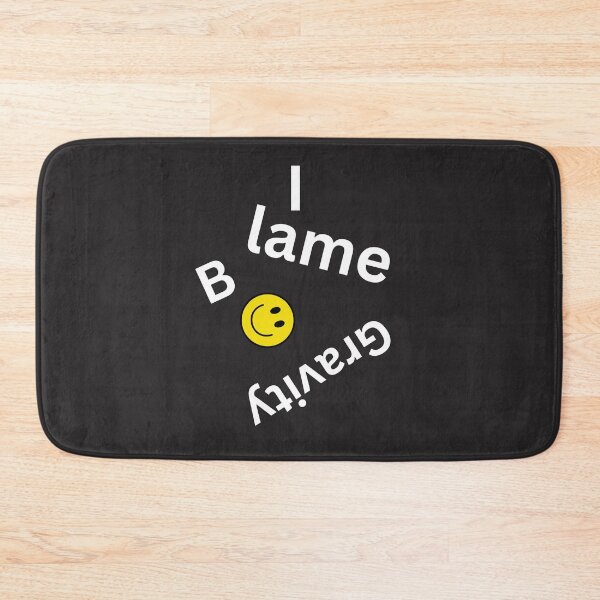 Item preview, Blame Gravity – Funny Upside‑Down Smiley Quote Design designed and sold by TetelestaiWeave.
