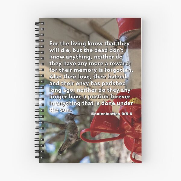 Item preview, Ecclesiasties 9 5-6 For The Living Know - Hummingbird Photograph | Bible Verse Art designed and sold by InsprtnlArtbyDP.