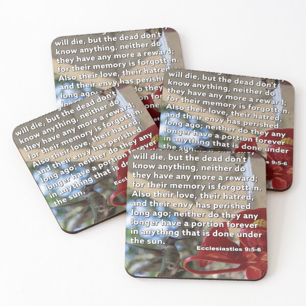 Item preview, Ecclesiasties 9 5-6 For The Living Know - Hummingbird Photograph | Bible Verse Art designed and sold by InsprtnlArtbyDP.
