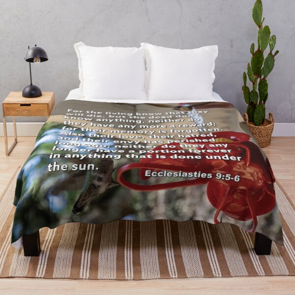 Item preview, Ecclesiasties 9 5-6 For The Living Know - Hummingbird Photograph | Bible Verse Art designed and sold by InsprtnlArtbyDP.