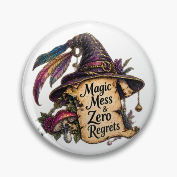 Item preview, Magic, Mess & Zero Regrets – Whimsical Witch Hat designed and sold by Edenglow Prints & Peculiars.