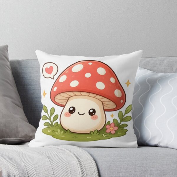 Item preview, Cute Kawaii Mushroom Sticker | Adorable Mushroom Character | Cute Cottagecore Mushroom designed and sold by Vegasstickers.