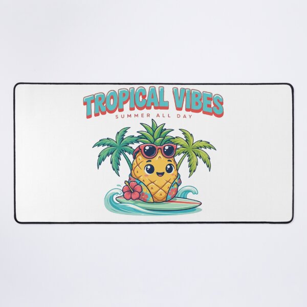 Item preview, Paradise Mode On – Cute Kawaii Pineapple Tropical Summer designed and sold by NeonSketch Lab.