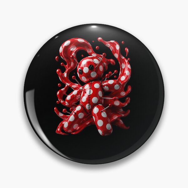 Item preview, Melting Polka Dot Voodoo Doll Spooky Gothic Art designed and sold by YourColorsWall.