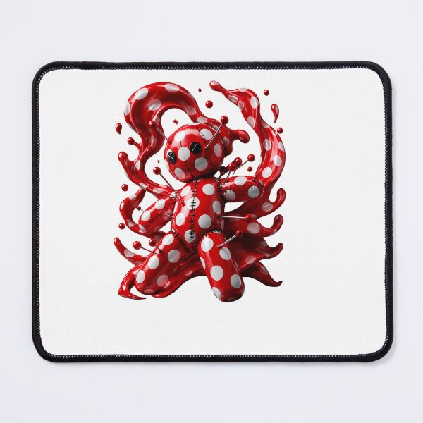 Item preview, Melting Polka Dot Voodoo Doll Spooky Gothic Art designed and sold by YourColorsWall.