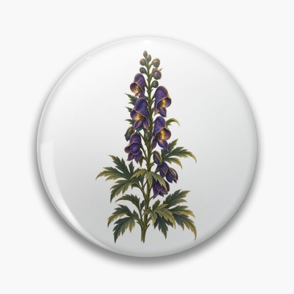 Item preview, Wolfsbane Monkshood | Witchy Poison Garden Botanical Art | Green Witch Gift designed and sold by Brackenlume Studio.