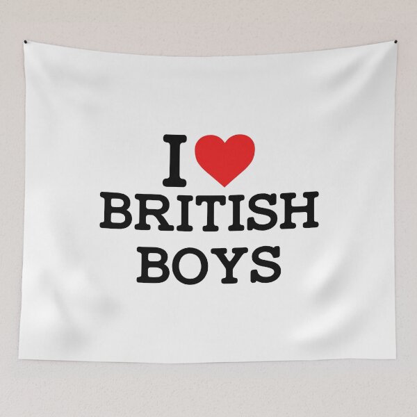 Item preview, I Love British Boys Funny Playful Statement designed and sold by Vectraxos.