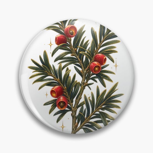 Item preview, Yew Branch | Dark Academia Gothic Botanical Art | Folklore Lover Gift designed and sold by Brackenlume Studio.