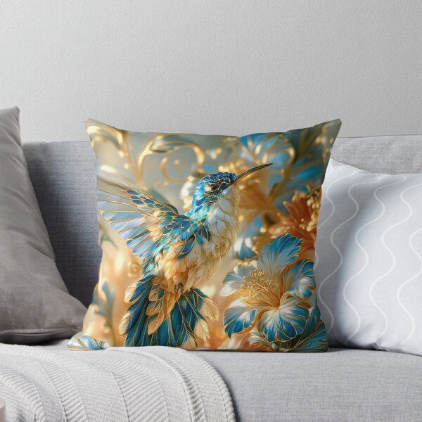 Item preview, Colorful Hummingbird and Flowers Botanical Art designed and sold by MargaretWiktor.
