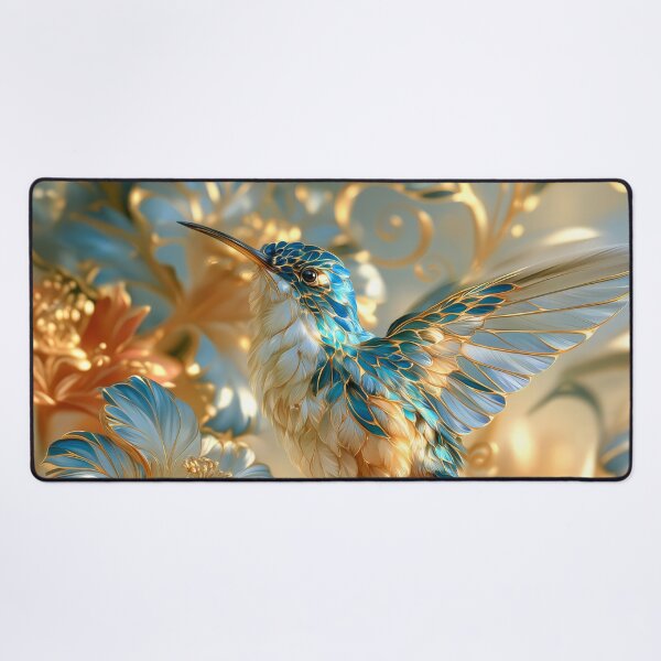 Item preview, Colorful Hummingbird and Flowers Botanical Art designed and sold by MargaretWiktor.