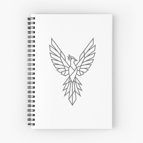Item preview, Geometric Phoenix | Minimalist Mythical Bird Line Art designed and sold by HexVoid.