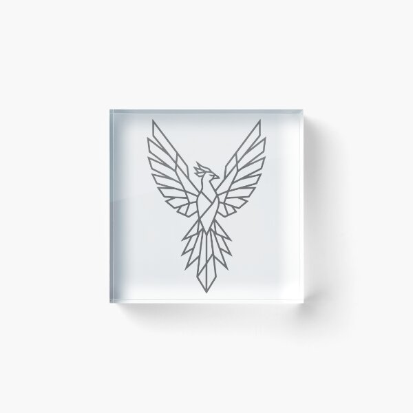 Item preview, Geometric Phoenix | Minimalist Mythical Bird Line Art designed and sold by HexVoid.