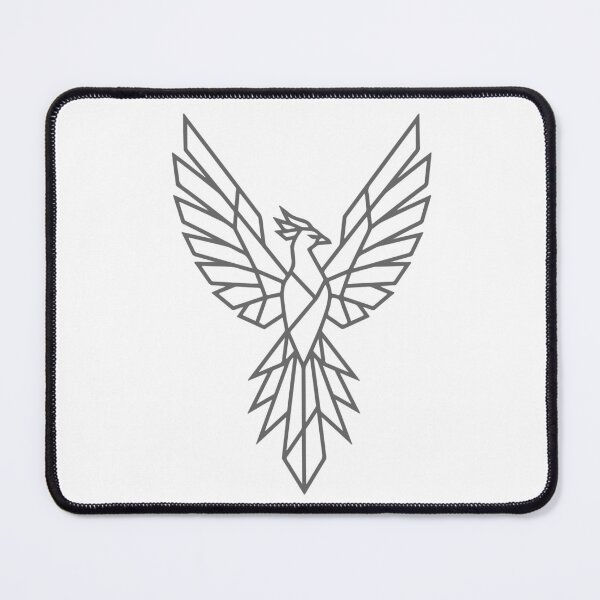 Item preview, Geometric Phoenix | Minimalist Mythical Bird Line Art designed and sold by HexVoid.