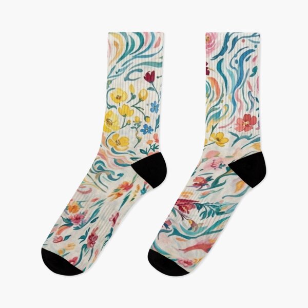 Item preview, Vibrant Spring Wildflower Burst - Watercolor Botanical Garden Pattern designed and sold by adlkh.