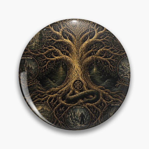 Item preview, Yggdrasil World Tree Norse Mythology - Dark Academia Gothic Art designed and sold by SunnyDesign82.