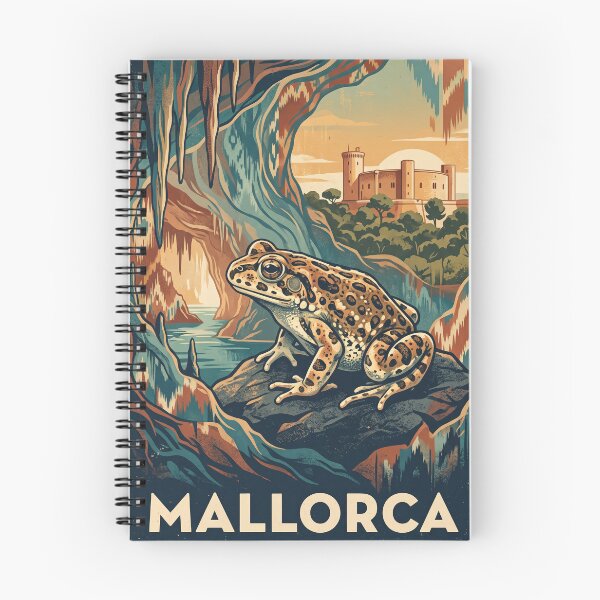 Item preview, Vintage Mallorca Midwife Toad Travel Art designed and sold by ZUMERI.